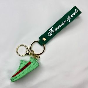 Mint Green Yeezy Boost 350 Keychain w/ Wristlet